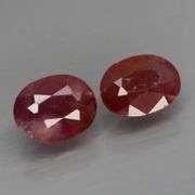 Untreated! 5.67ct pair of violet red Rubies sourced from Winza, Tanzania!