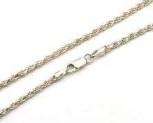 Italian 925 sterling silver rope chain necklace