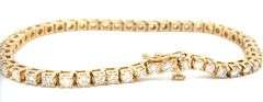 14kt Yellow gold 4ctw diamond tennis bracelet