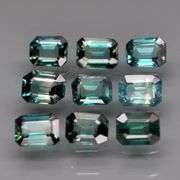 Look at this color! 2.25ct set of REAL blue green Australian Sapphires