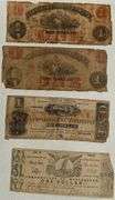 Four Confederate State of Va $1 Notes