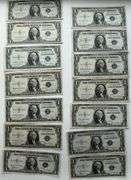 14 Slider 1935A C D E $1 Silver Certificates