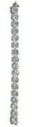 14 Kt. White Gold Plated Huge 59.5 Ctw.17 Count Simulated White VVs1  Diamond Tennis Bracelet