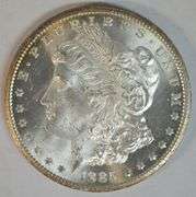 Blazing-white essentially Gem BU 1885-CC Morgan Silver Dollar