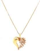 Sweet 14k YG Diamond Heart on Necklace