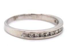 10kt White gold 0.25ctw channel set diamond band