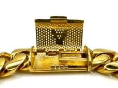 Sharp Gold Plate Monogramed Initial "A" Curb Link Bracelet