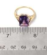 Beautiful 14K Yellow Gold Amethyst Gemstone Ring