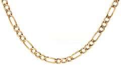 Durable 14K YG Figaro Link Necklace