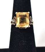 Beautiful 14K Yellow Gold Citrine and Diamond Ring