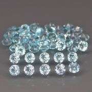 High fire! 6.75ct vivid powder blue diamond cut Topaz set