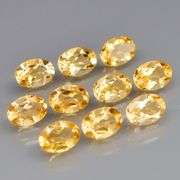High fire 7.01ct 7x5mm real Brazilian Citrine set!