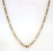 Durable 14K YG Figaro Link Necklace