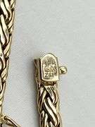 Vintage Tiffany& Co 14KT Yellow Gold Graduated Thick Woven Link Necklace