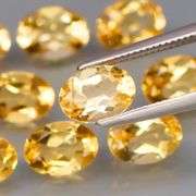 High fire 7.01ct 7x5mm real Brazilian Citrine set!