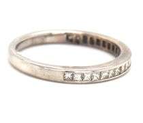 18kt White gold 0.50ctw channel set princess cut diamond band