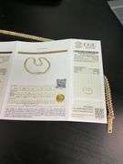 CERTIFIED 14K YELLOW GOLD CUBAN LINK CHAIN  WITH DIAMONDS