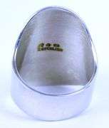 1988 Carolyn Pollack Sterling Lapis Cigar Band Ring, 7.5