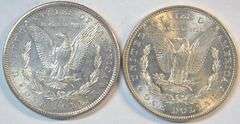 Very Choice BU 1881-S & 1885-P Morgan Silver Dollars