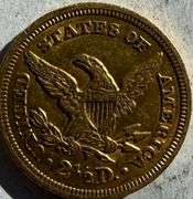 1854 US $2 1/2 Gold Liberty