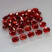Top red! Untreated! Oval cut! 9.29ct Mozambique Garnet set!!!