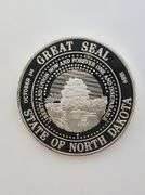 State Of North Dakota Sterling Silver Medal