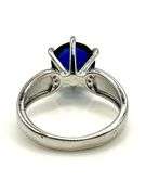 Beautiful 3.5 Ct Vs1 Deep Midnight Blue Simulated Diamond Ring