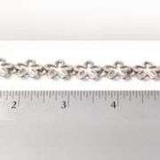 Flower Chain Link Bracelet in Sterling Silver.