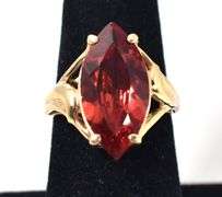 Enchanting 14K Yellow Gold Citrine Gemstone Ring