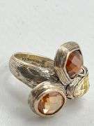 925 Sterling Silver Silpada Harmony Facetyed CZ Glass Ring