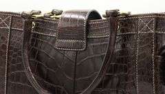 Coach Embossed Alligator brown leather tote