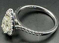 18K White Gold Pear Cut Diamond Ring of 2.46ct