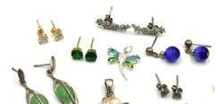 Group lot of Vintage 925 sterling silver charms and earrings