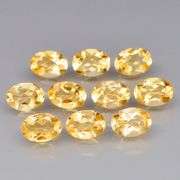 High fire 7.01ct 7x5mm real Brazilian Citrine set!