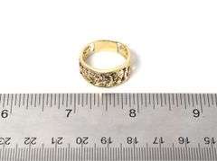 Lucky 14K Yellow Gold Ring with Ruby Gemstone and Diamond Accents