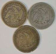 1875, 1875-S, & 1876-S Seated Liberty Half Dollars