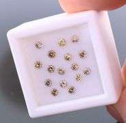 Untreated! .71ct set of real Champagne Diamonds!