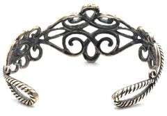 925 Sterling Silver Vintage Carolyn Pollack Scroll Rope Cuff bracelet