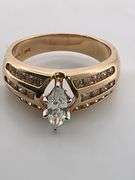 CERTIFIED BRAND NEW 14K YELLOW GOLD DIAMOND ENGAGEMENT RING