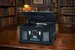 Classic Real Wood Turntable Media Player