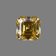 Huge 7 Ct Sparkling Lemon Yellow Asscher Cut Fire Moissanite
