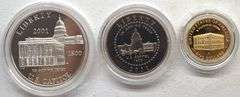 2001 U. S. Capital Visitor Center Commemorative Coin Program United States of America Mint Set of 3