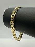 Dazzling 14.8 Gram 14 K Yellow Gold Plated Mariners Link Bracelet