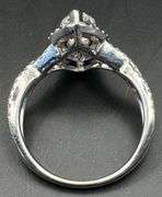 14K White Gold Marquise Cut Diamond Ring of 1.58ct