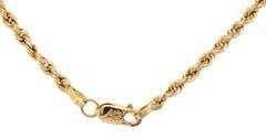 Fashionable 14K YG Hollow Rope Necklace