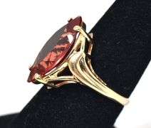 Enchanting 14K Yellow Gold Citrine Gemstone Ring