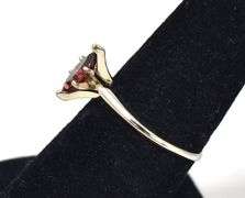 Darling 14K White Gold Red Garnet Gemstone Ring