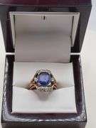 Elegant 18k Gold Sapphire Ring with Diamonds