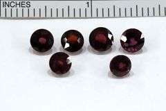 Vivid Natural Rhodolite - Lot of 6