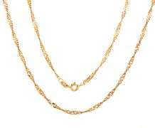 Useful 14K yellow gold Singapore Link Necklace
